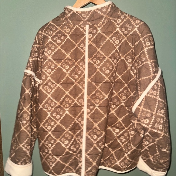 Free People Brown and Cream Chloe Jacket - Picture 4 of 4